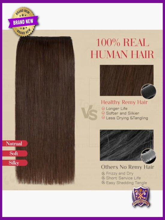 Real Human Hair Clip in Extensions 4PCS Remy Mini Clip ins Hairpiece
